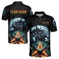 Custom Name Team Billiards Wolf Viking Pattern Men's Polo Shirt S-5XL