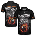 Custom Name Billiards Team Pool Lover Viking PatternMen's Polo Shirt S-5XL