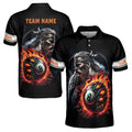 Custom Name Billiards 8 Balls Pool Viking Chieftain Men's Polo Shirt S-5XL