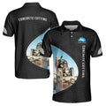Custom Name Concrete Cutting Leather Pattern Grunge Men's Polo Shirt S-5XL
