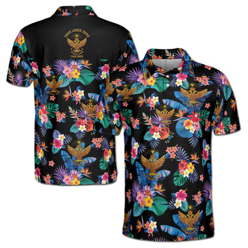 Customized Scottish Rite 33 Colorful Palm Leaf Men's Polo Shirt S-5XL