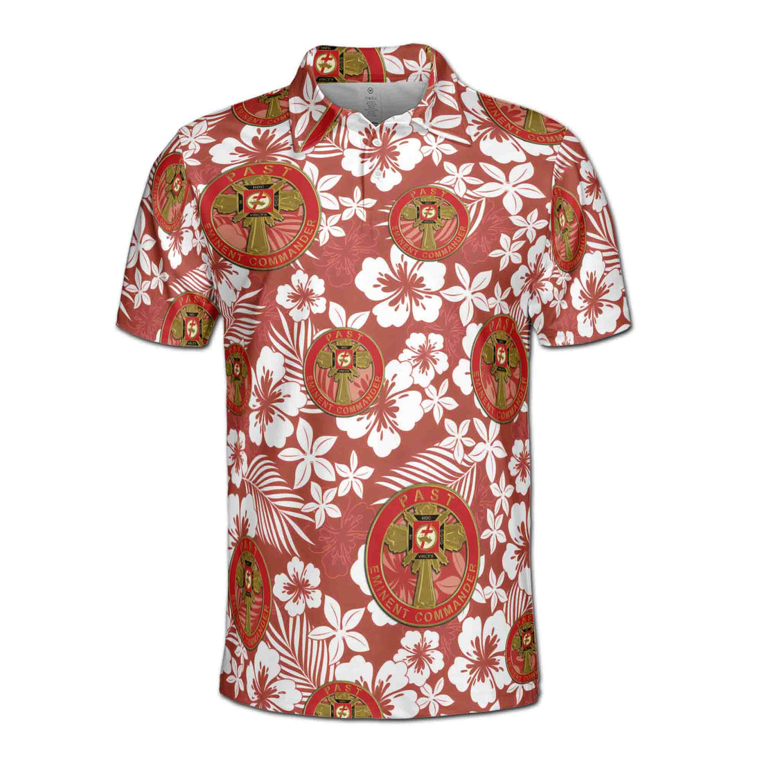 Custom York Rite Past Eminent Commander Masonry Men's Polo Shirt S-5XL