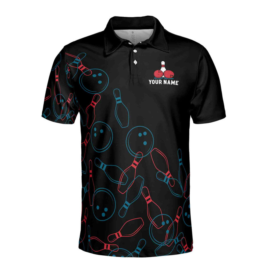 Custom Name Does This Shirt Make My Balls Look Big Bowling Men's Polo Shirt S-5XL