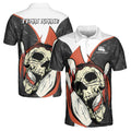 Personalized Skull Rolling Bowling Illustration Men's Polo Shirt S-5XL