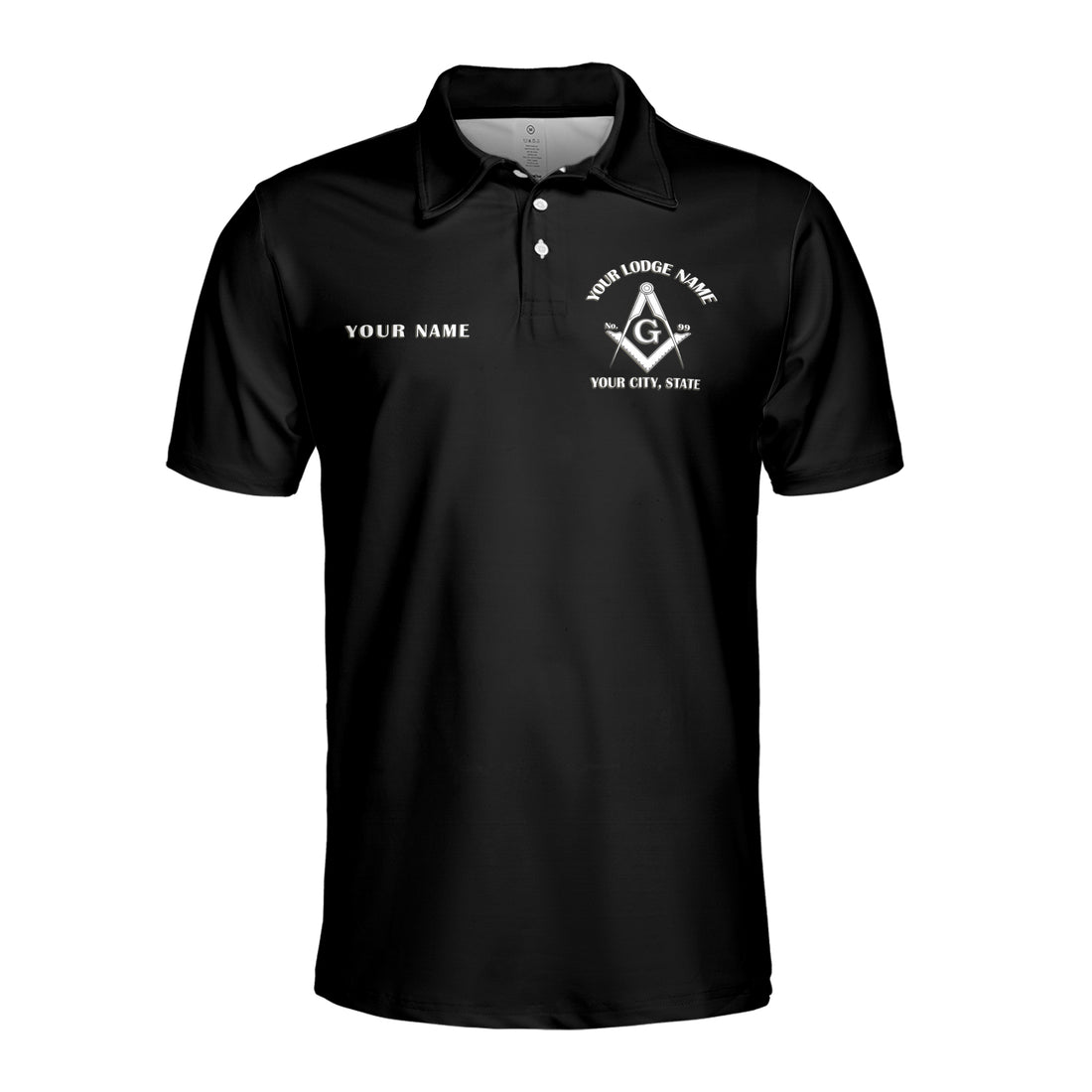 Personalized Master Mason Masonry Men's Polo Shirt S-5XL