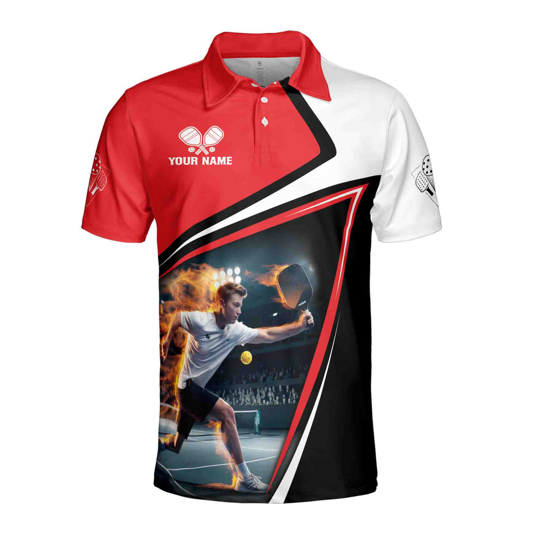 Custom Name Pickleball Let's Play With Passion Men's Polo Shirt S-5XL