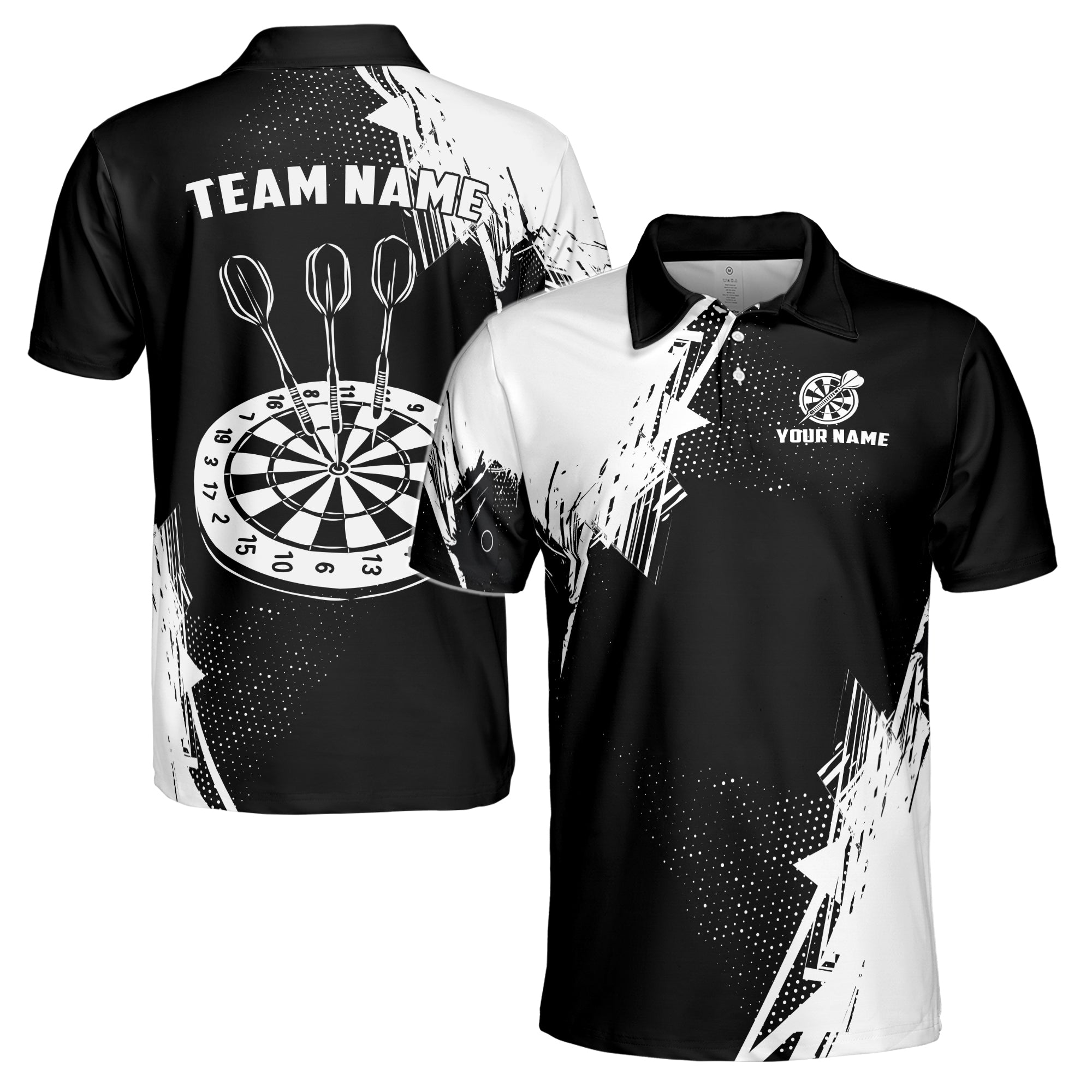 Customized Dart Team Name Men's Polo S-5XL