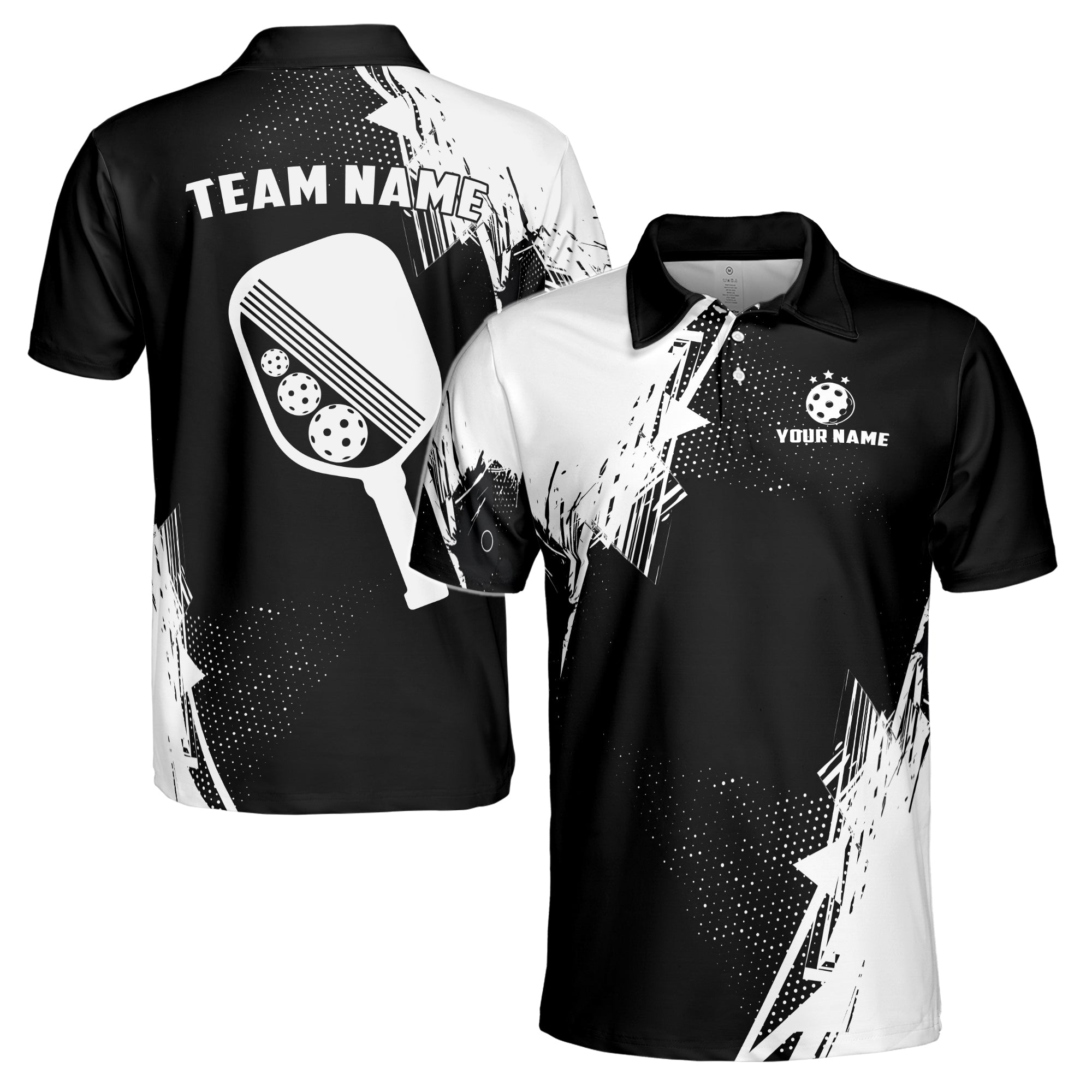 Customized Pickleball Team Name Men's Polo Shirt S-5XL