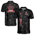 Custom Name Billiards 8-Ball Design Team Name Men's Polo S-5XL