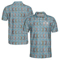 Custom Name Bigfoot Monkey Golf Ocean Blue Men's Polo S-5XL