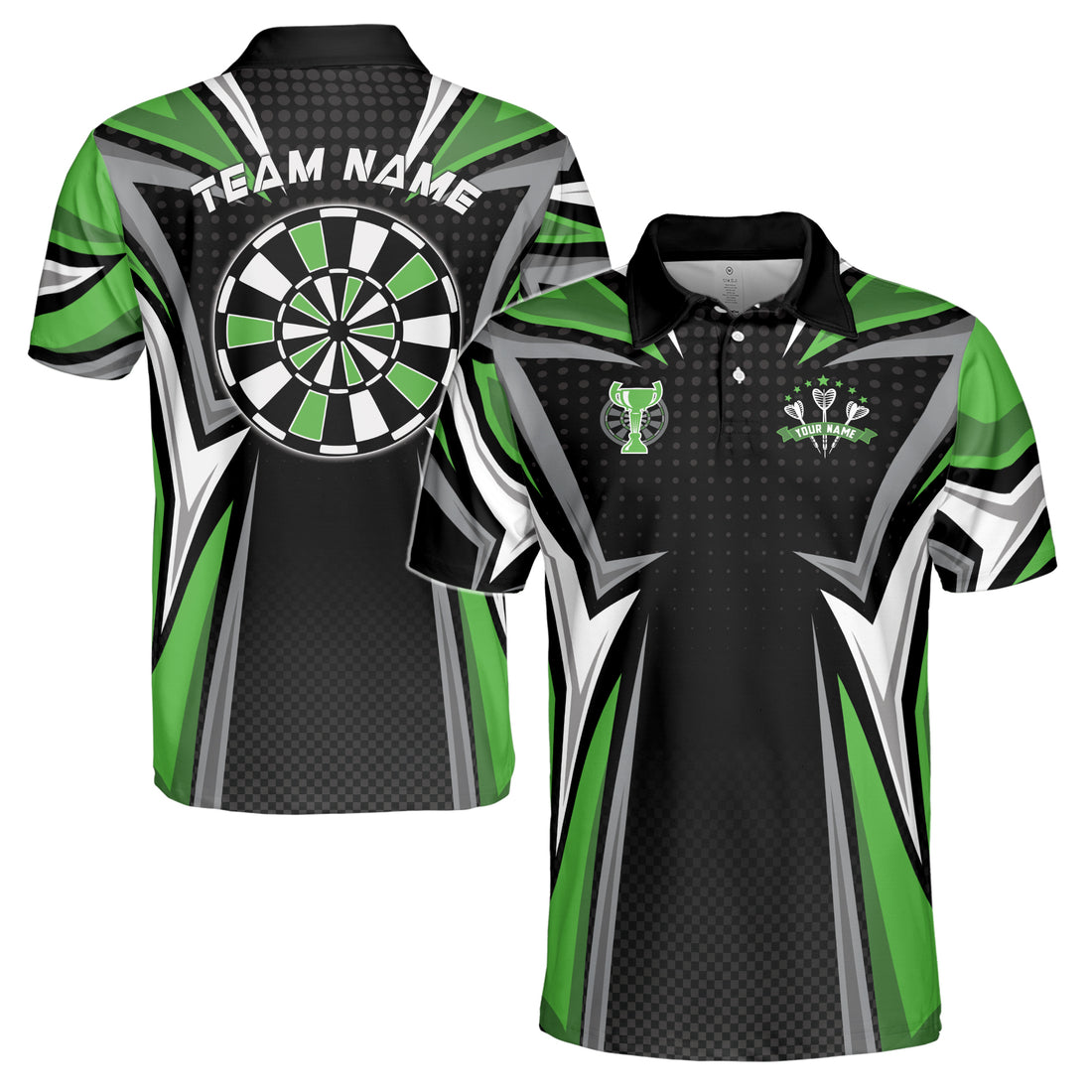 Personalized Name Darts Championship Team Player Men's Polo Shirt S-5XL