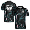 Custom Name Streak Splatter Pickleball Men's Polo Shirt S-5XL