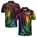 Custom Name Team Colorful Disc Golf Disc Men's Polo Shirt S-5XL