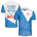 Custom Name My Daddy My Super Hero Father and Daughter Men's Polo Shirt S-5XL