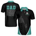 Custom Name Letter From Son To Dad With Love Black Blue Men's Polo Shirt S-5XL