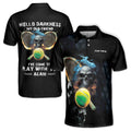 Custom Name Hello Darkness My Old Friend Skull Tennis Men's Polo Shirt S-5XL