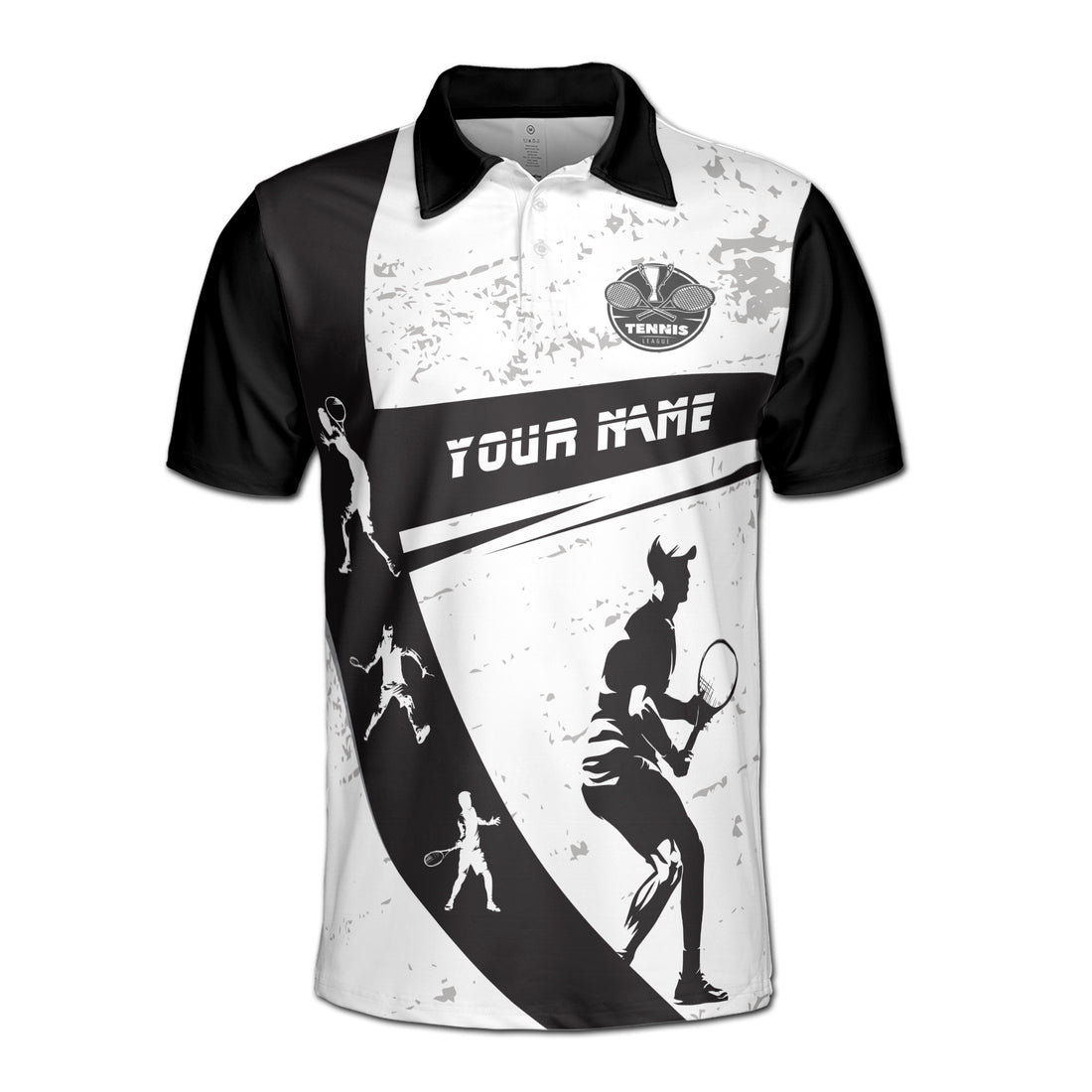 Custom Name Let's Play Tennis Men's Polo Shirt S-5XL
