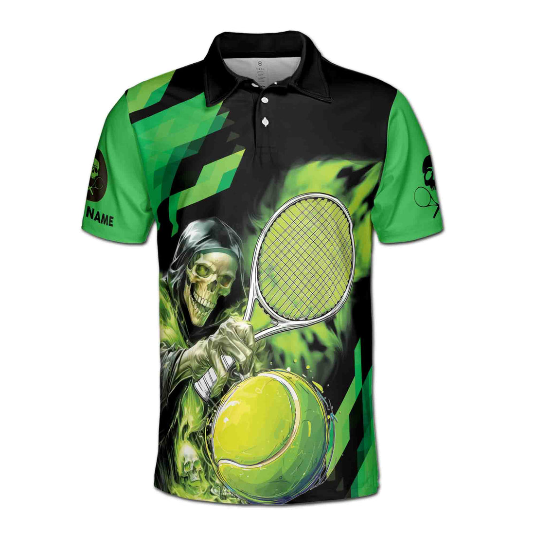 Custom Name Lets The Death Play Tennis Men's Polo Shirt S-5XL