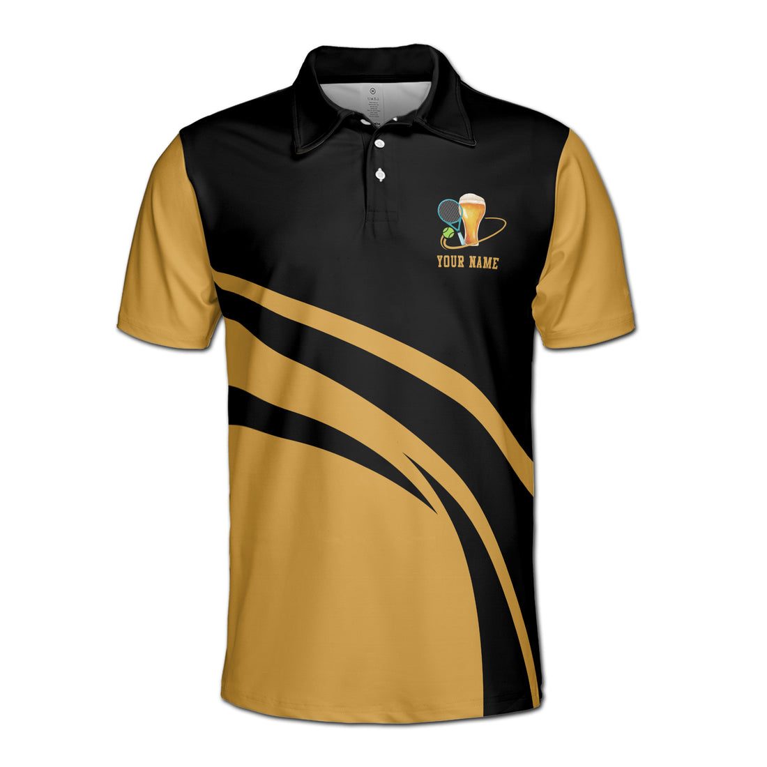 Customized Name My Drinking Team Has A Tennis Problem Men's Polo S-5XL