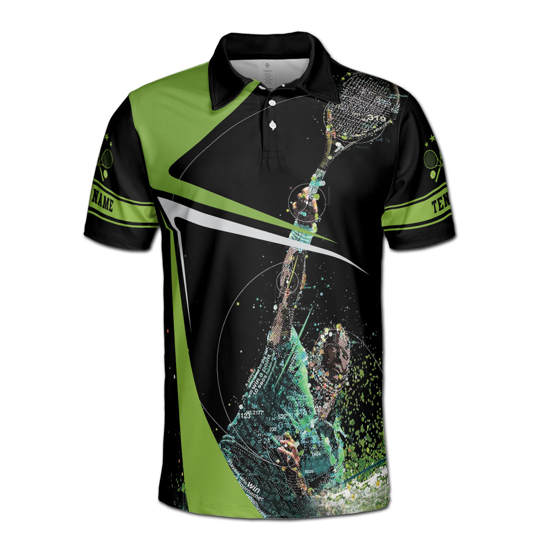 Custom Name Tennis Champion Have Star Men's Polo S-5XL