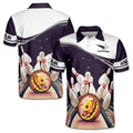Customized Name Funny Bowling Rolling Strike Men's Polo Shirt S-5XL