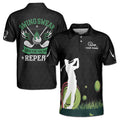 Customized Golfer Silhouette Man Playing Golf Men's Polo Shirt S-5XL