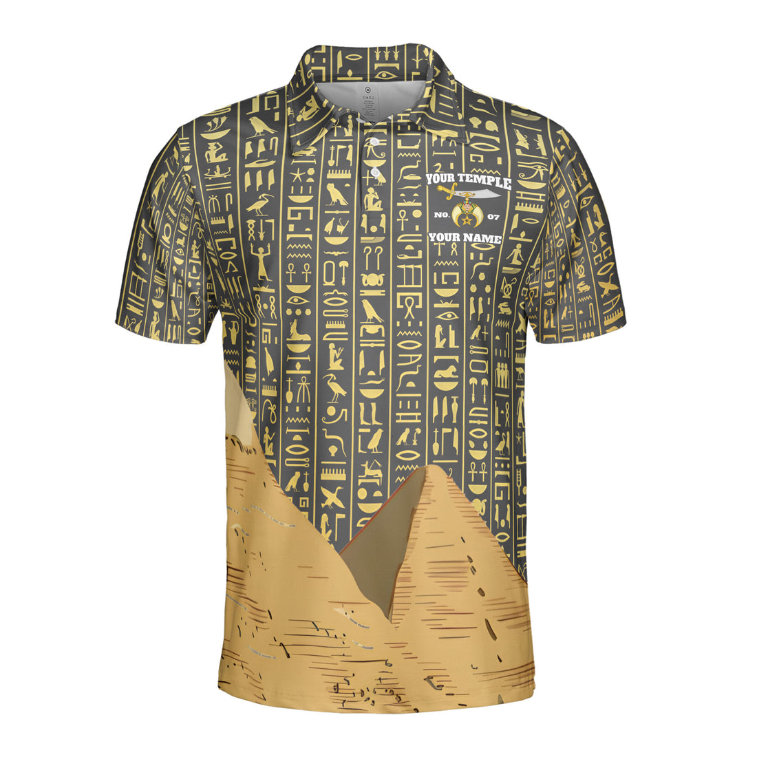 Personalized Masonic Noble Shriner  3D Men's Polo Shirt S-5XL