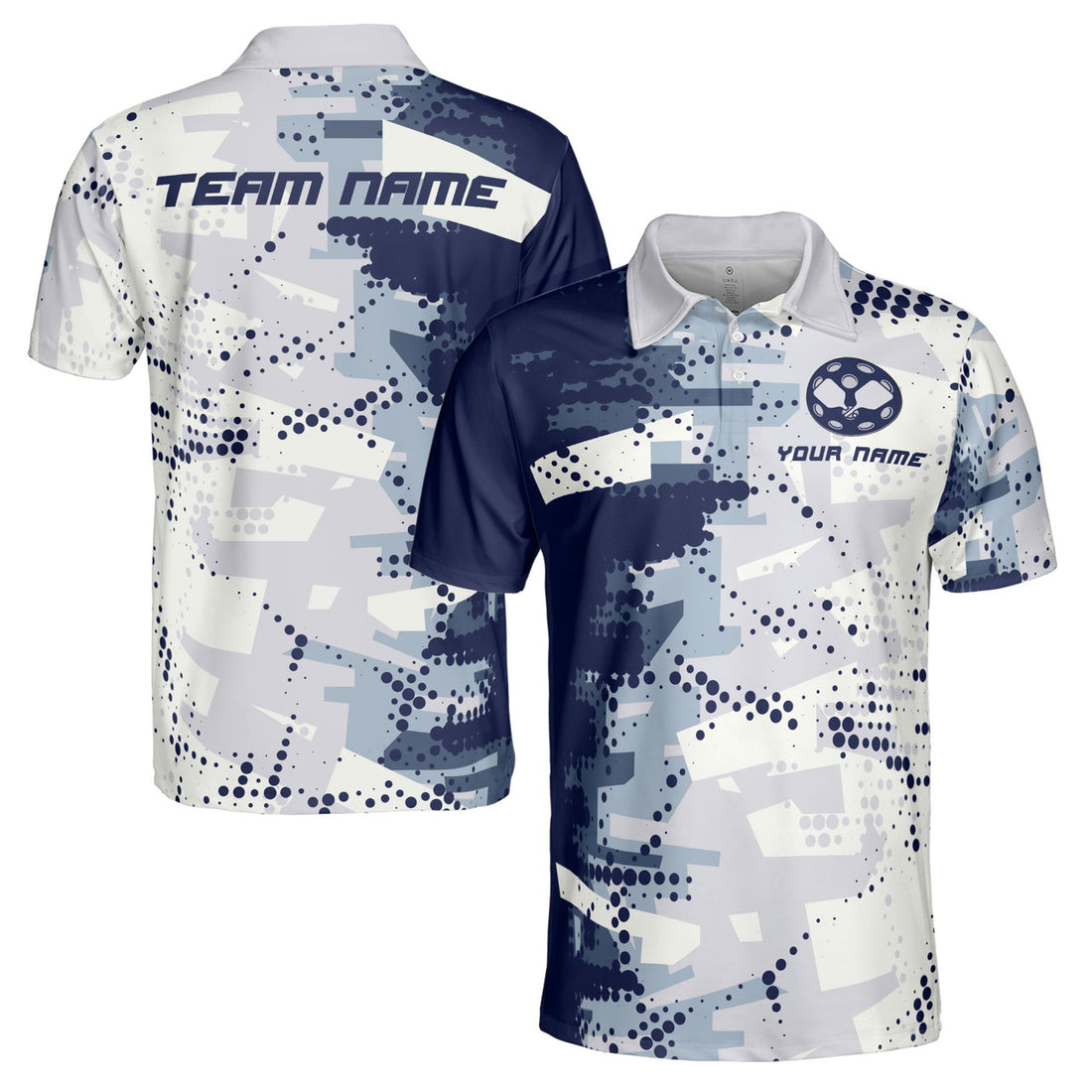 Personalized Spatter Pickleball Shirt with Name Team Name Men's Polo Shirt S-5XL