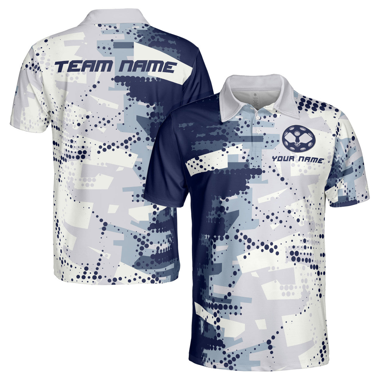 Personalized Spatter Pickleball Shirt with Name Team Name Men's Polo Shirt S-5XL