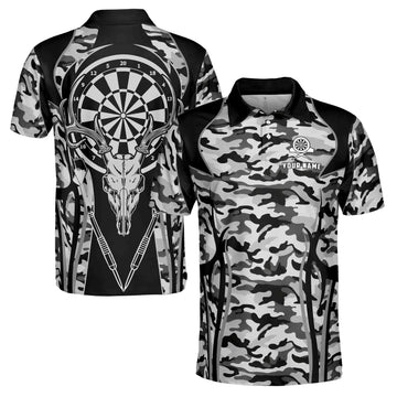 Funny Darts And Deer Polo Shirt Personalized Name Men's Polo Shirt S-5XL