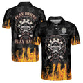 Personalized Play Dart Fire And Skull Men's Polo Shirt S-5XL