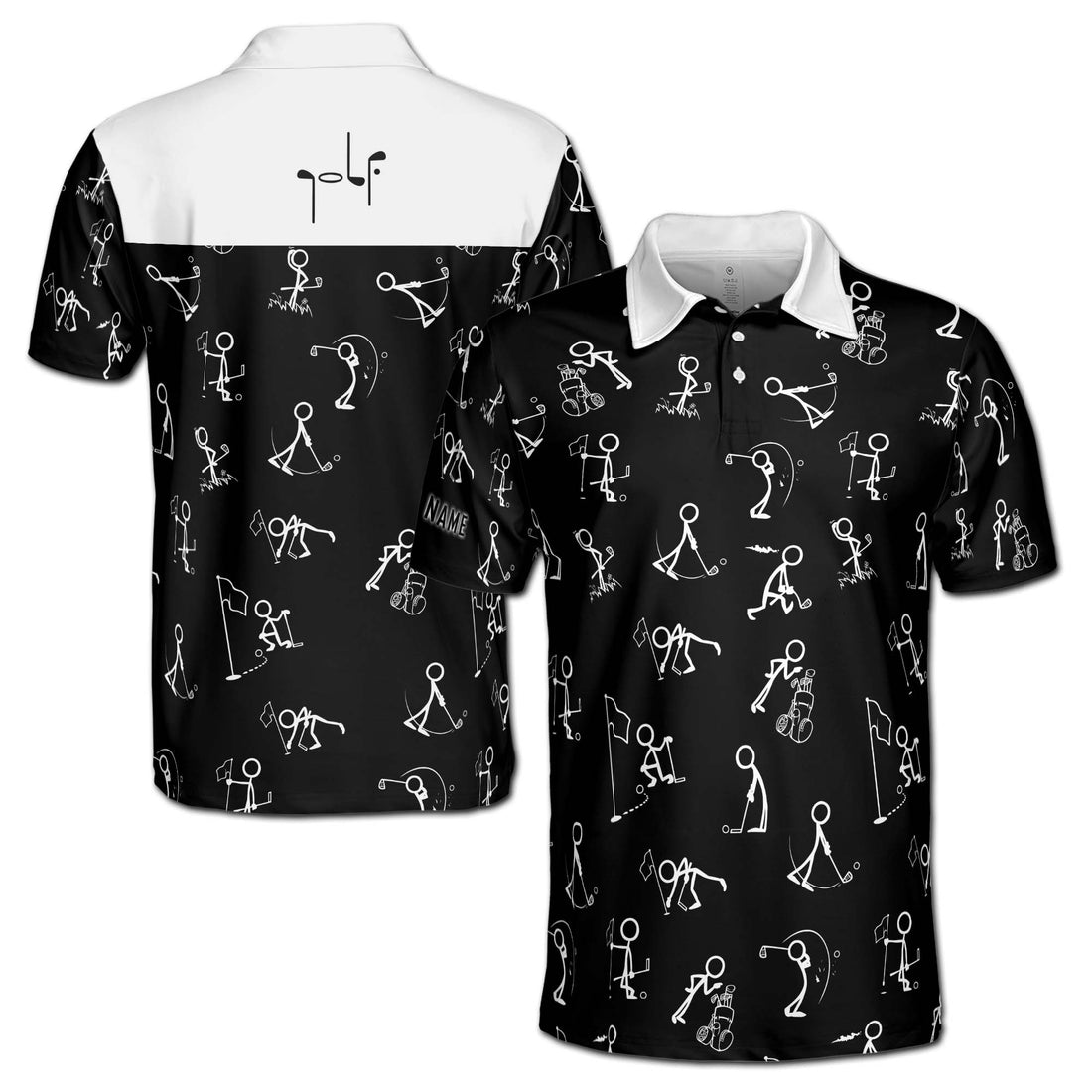 Funny Golf Shirt Custom Your Name, Gifts For Golfers Men's Polo Shirts S-5XL