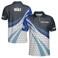 Blue And White Golf Balls Custom Name Apparel - Personalized Men's Polo Shirts S-5XL