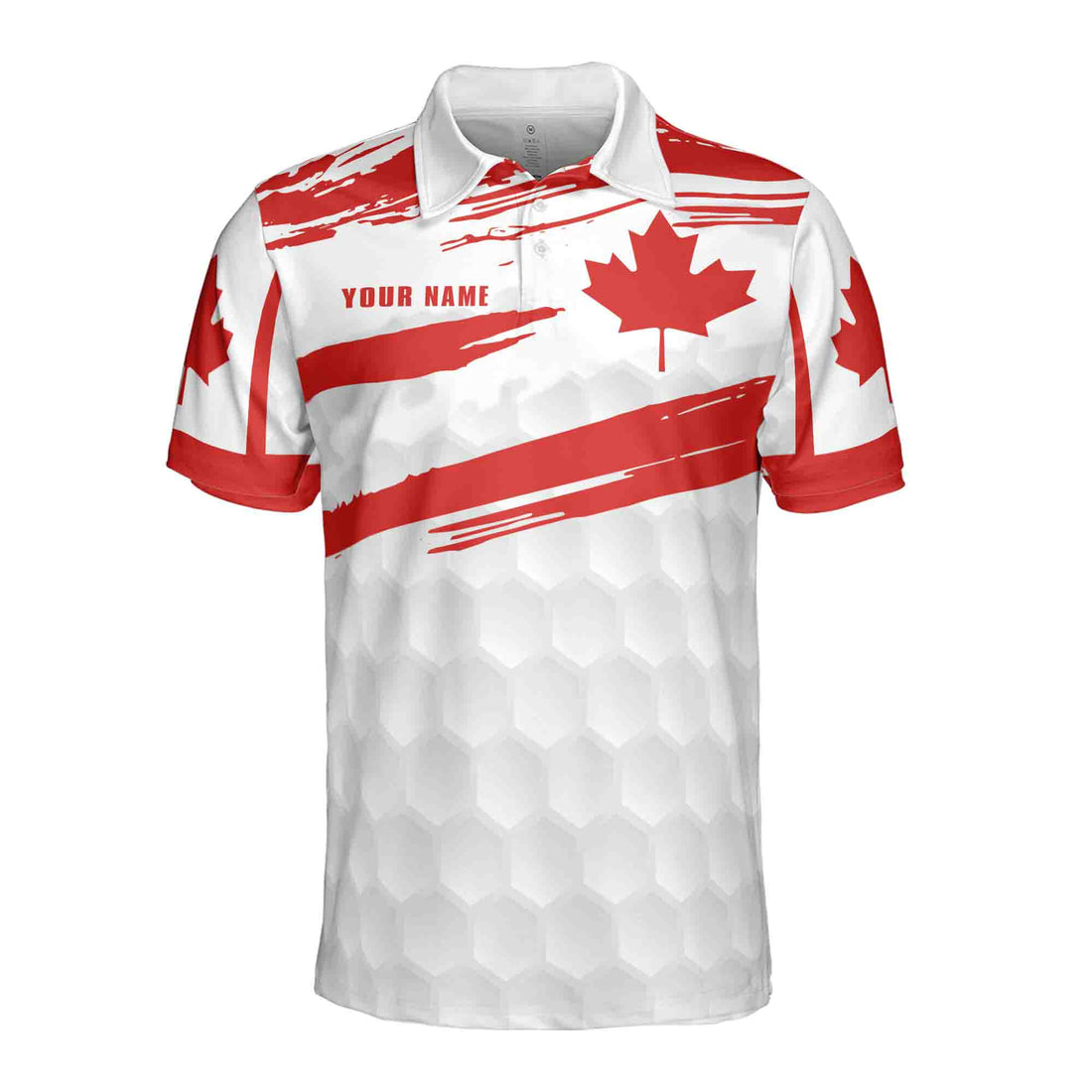Personalized Canada Flag Golf Maple Tree 3D Men's Polo Shirt S-5XL