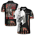 Custom Name Skeleton Veteran Dad The Devil Saw Me, Patriotic American Veteran Polo Shirts S-5XLMen's
