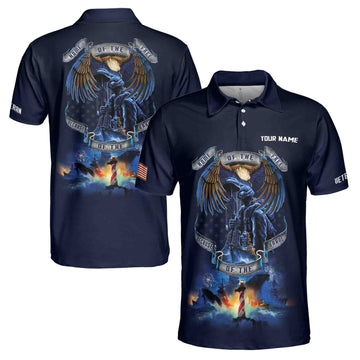 Veteran Blue Eagle American Warrior US Army 3D Men's Polo Shirt Size S-5XL