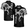 Custom The Raven Tattoo Art Viking Golf Custom Men's Polo Shirt S-5XL