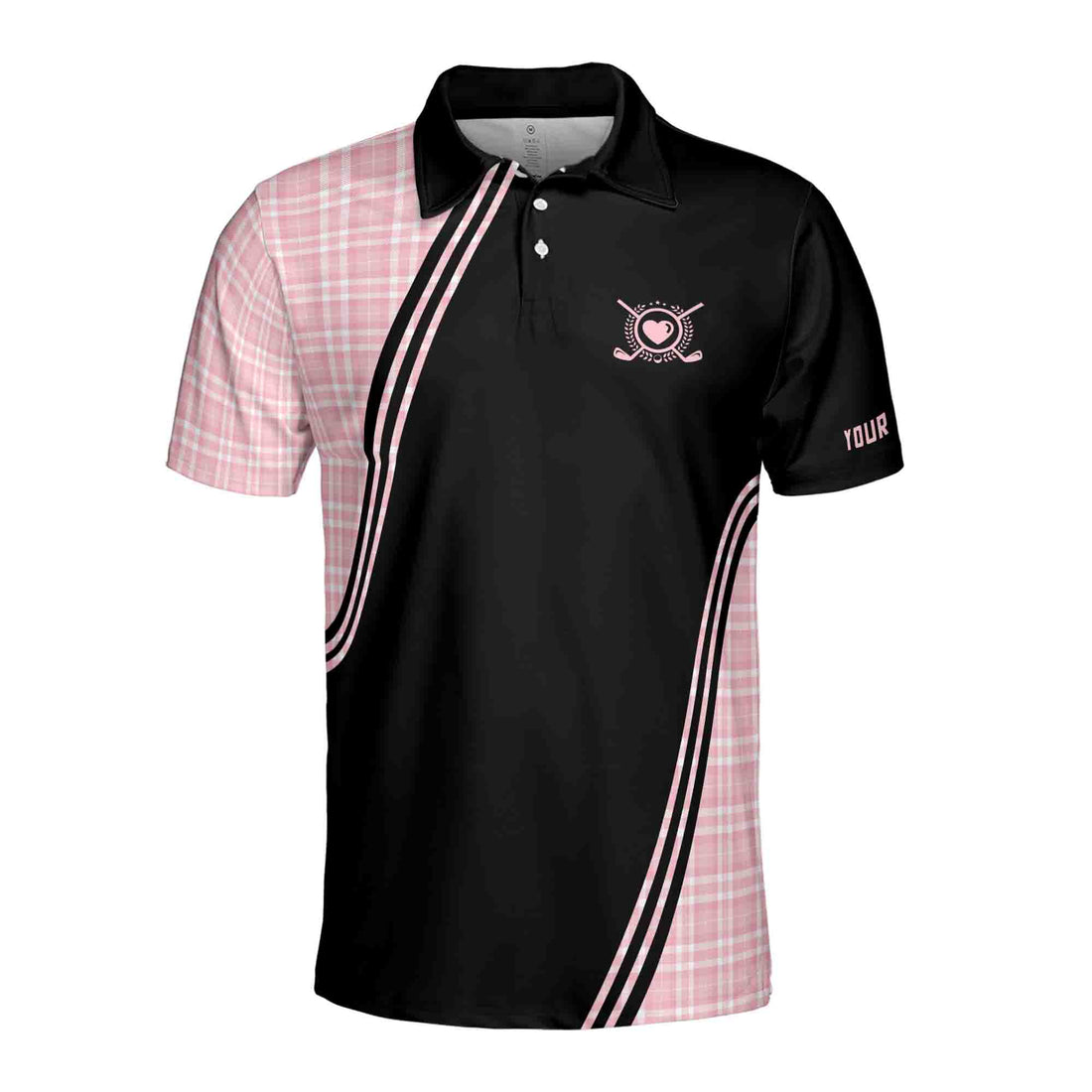 Talk Birdie To Me Pink Plaid 3D Polo Shirt Size S-5XL
