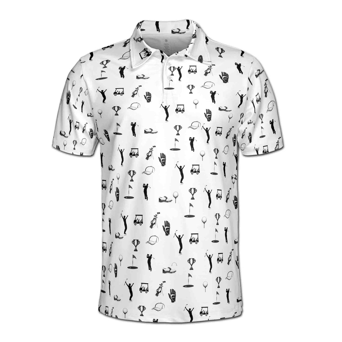 Funny Golf Icon Golfer Silhouette Golf Lover Men's Polo Shirt S-5XL