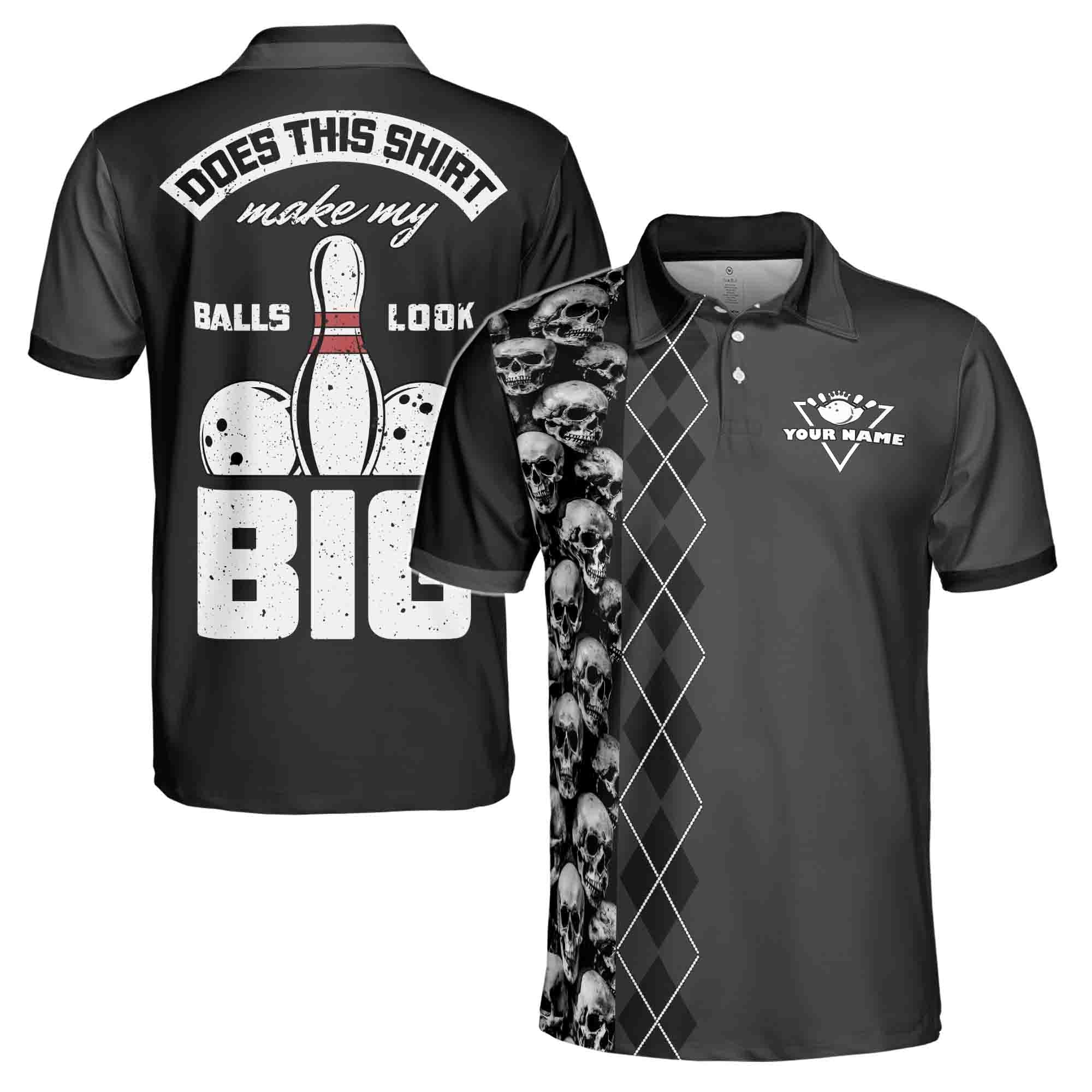 Custom Funny Bowling Saying Bowling Team Men's Polo Shirt S-5XL