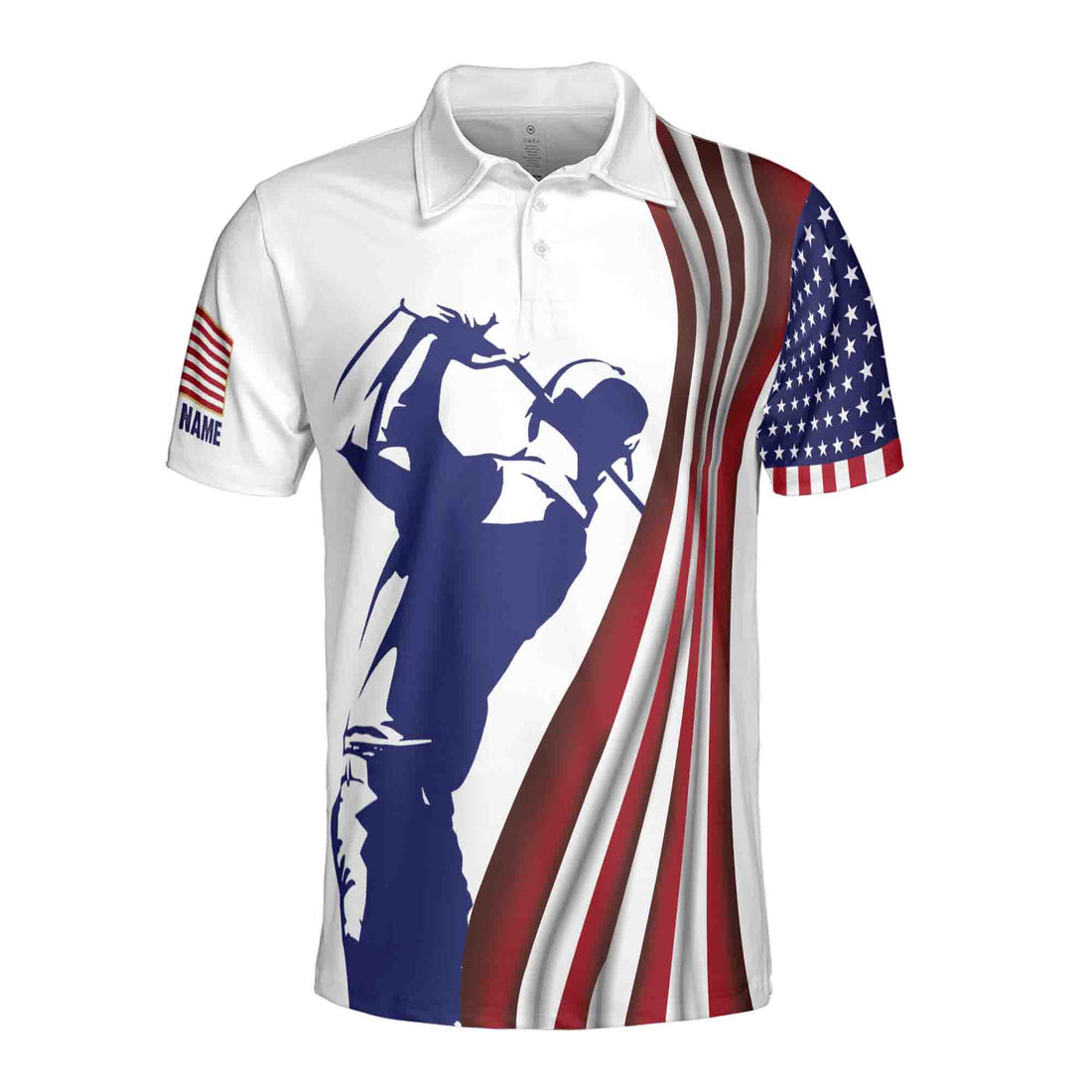 Personalized Swing Swear Repeat Funny Golf Men 3D All Over Print Men's Polo Shirts S-5XL