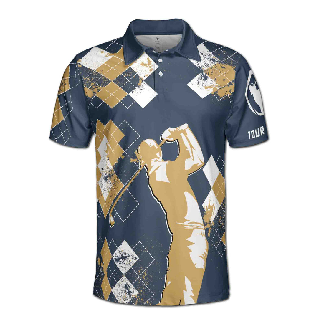 Personalized Swing Swear Drink Repeat Funny Golf Men 3D All Over Print Men's Polo Shirts S-5XL