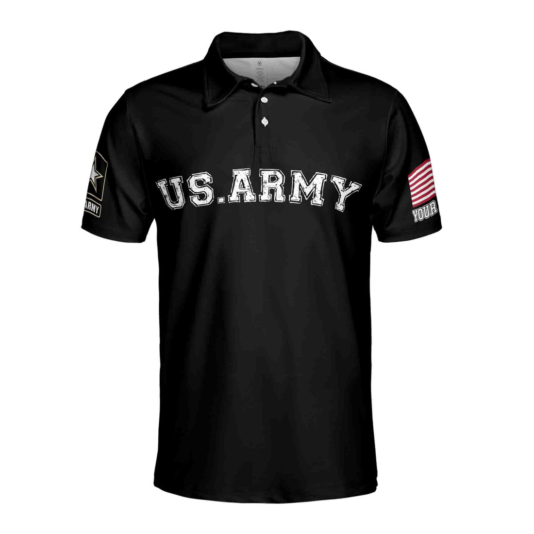 American Flag Army Brotherhood No One Gets Left Behind Patriotic Men's Polo Shirts S-5XL