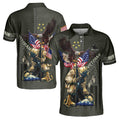 Veteran Eagle Soldier Military U.S Army Personalized 3D All Over Printed Men's Polo Shirt S-5XL