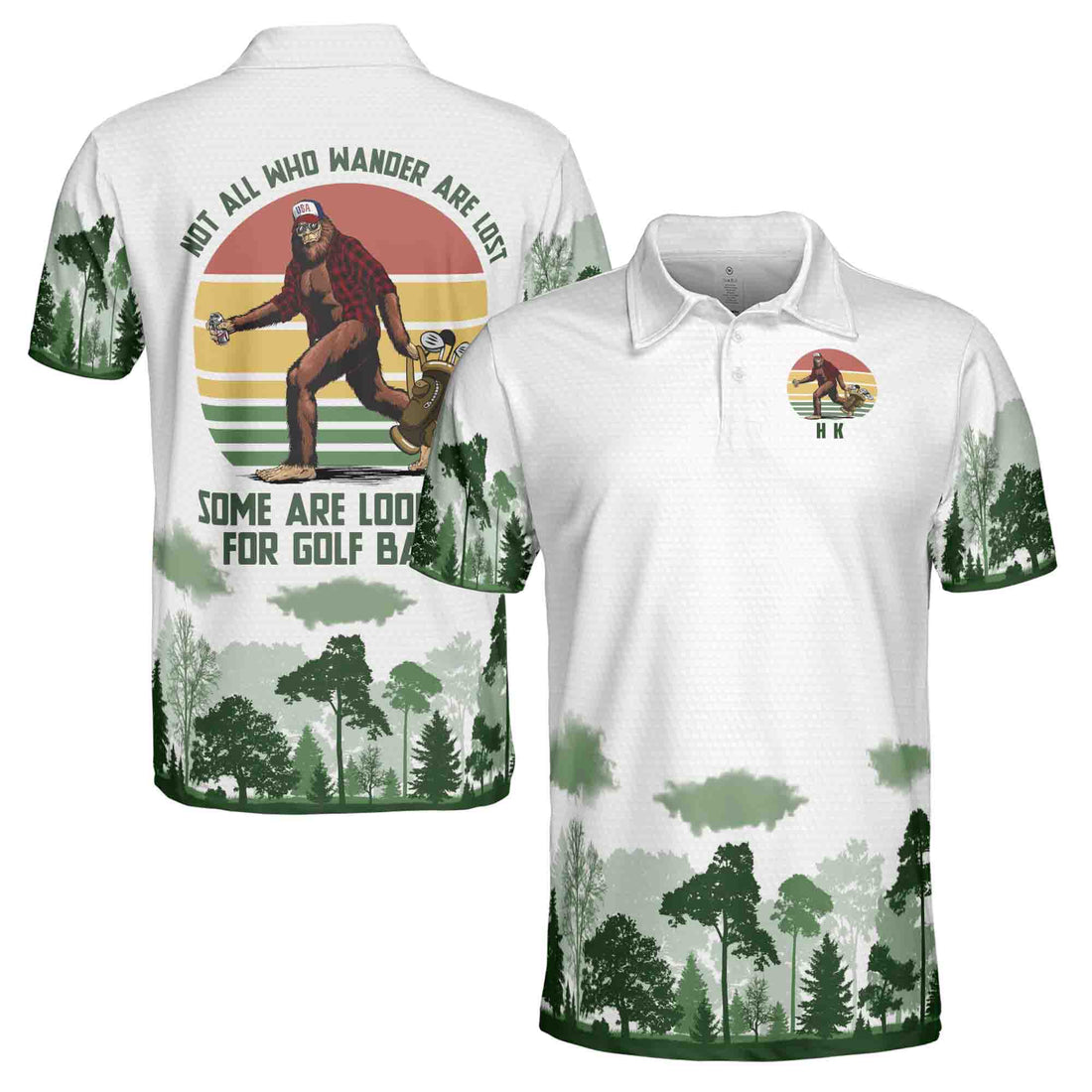Big Foot Golf Men 3D Men's Polo Shirts S-5XL