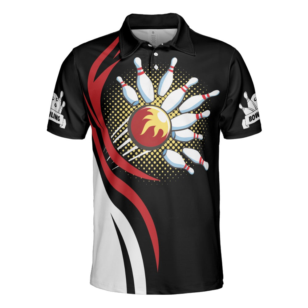 Bowling They See Me Rollin For Professional Bowlers Men's Polo Shirt S-5XL