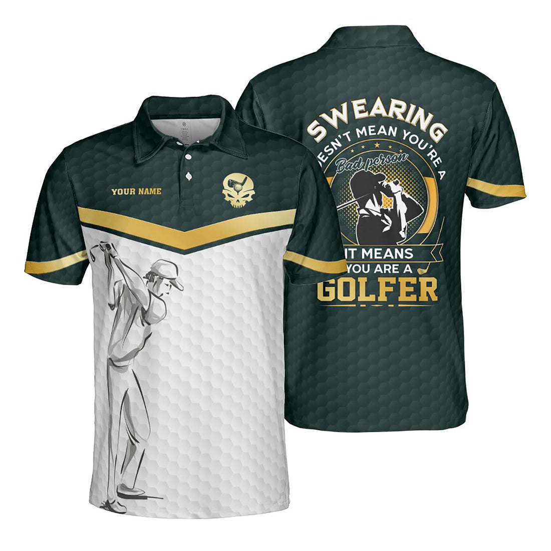 Swearing Doesn't Mean You're A Bad Person Personalized Golf Men's Polo Shirt S-5XL