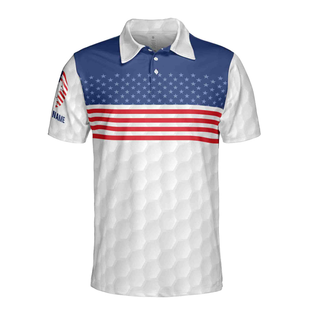 Custom Name USA American Golfer 3D All Over Printed Men's Polo Shirts S-5XL