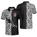 Billiards Zebra, Cool Billiards With Zebra Pattern Men's Polo Shirt S-5XL