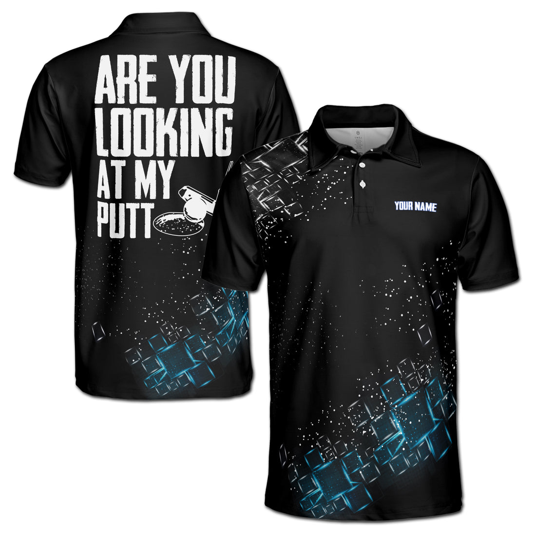 Funny Golf Are You Looking At My Putt Funky Golf Team 3D Men's Polo Shirt Size S-5XL